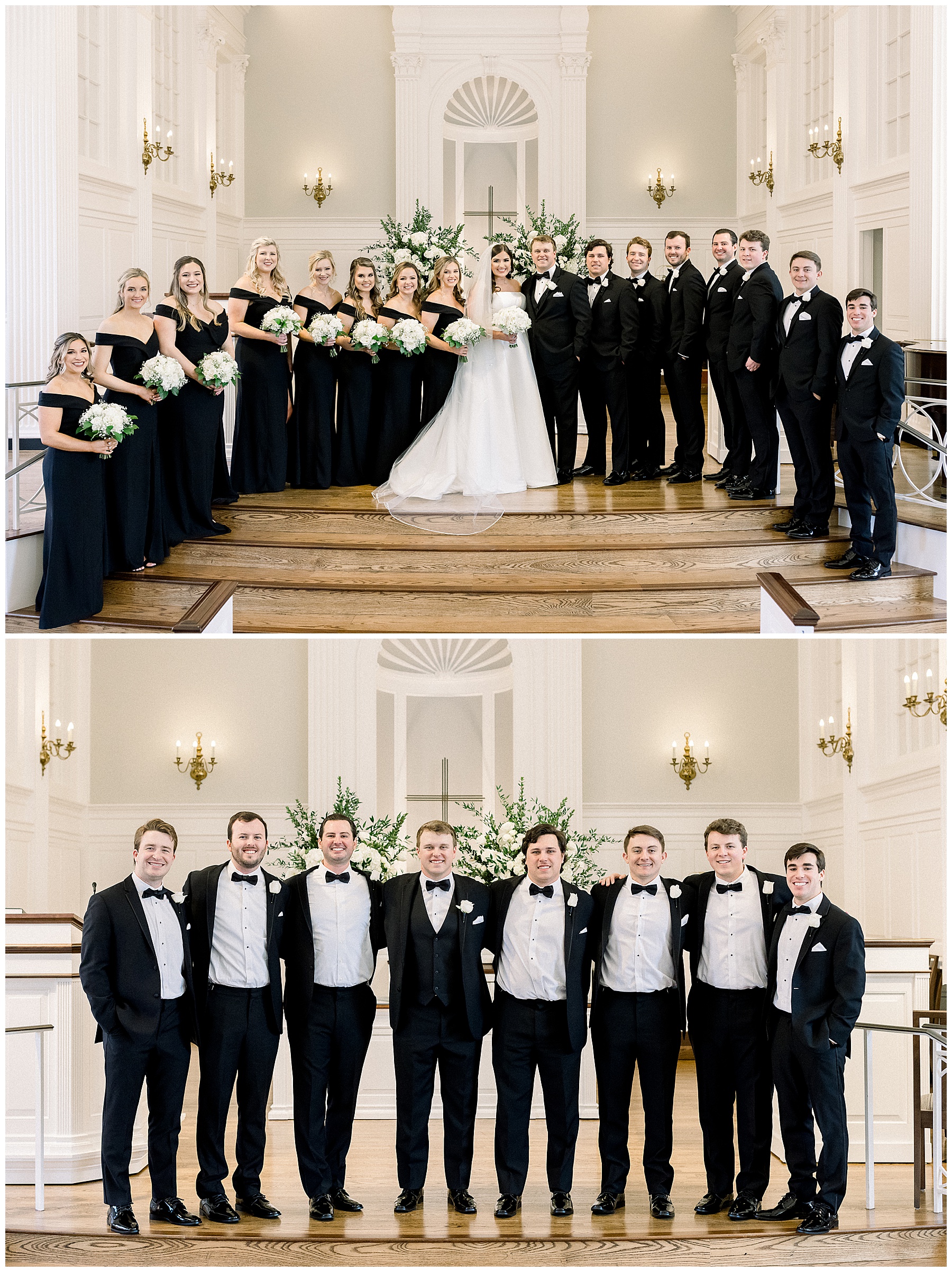 Wedding Party and groomsmen with groom