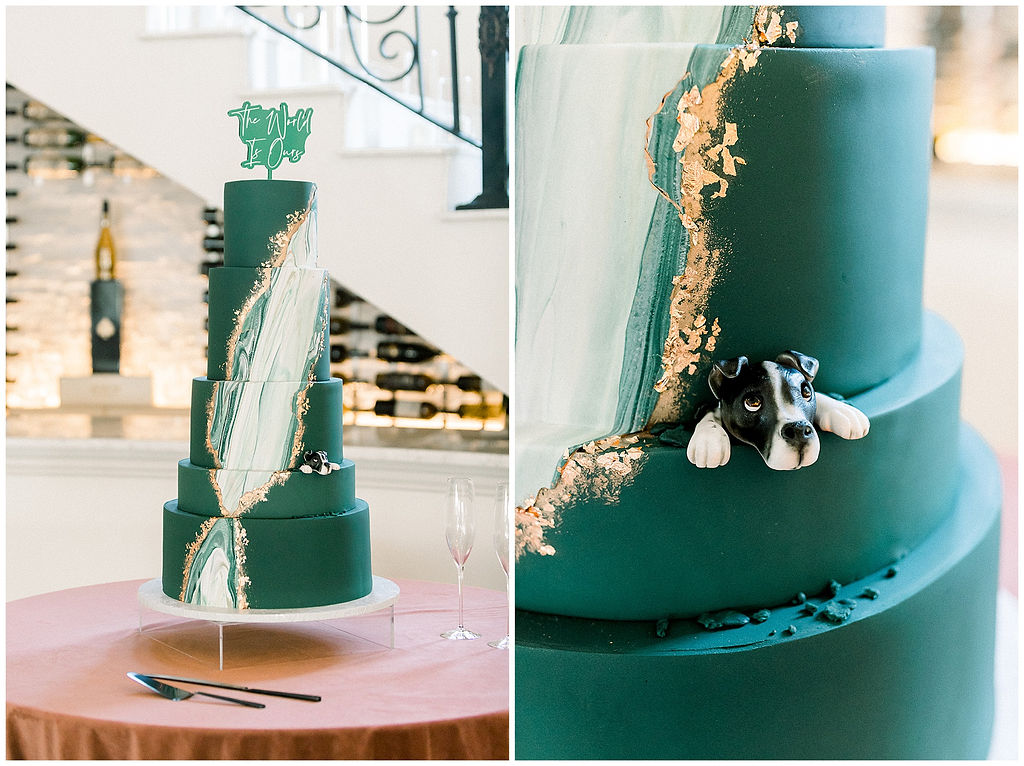 emerald wedding cake geode